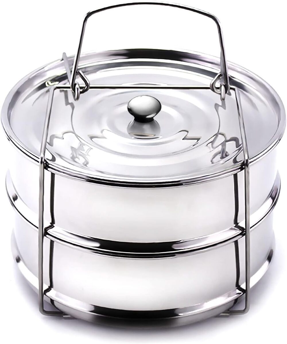 Caitang Stackable Steamer Insert Pans 6 Qt Instant Pot Stainless Steel New